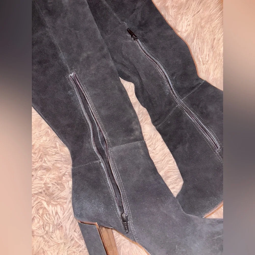 Aldo Nocien Over-The-Knee Black Suede Boots; Size 10